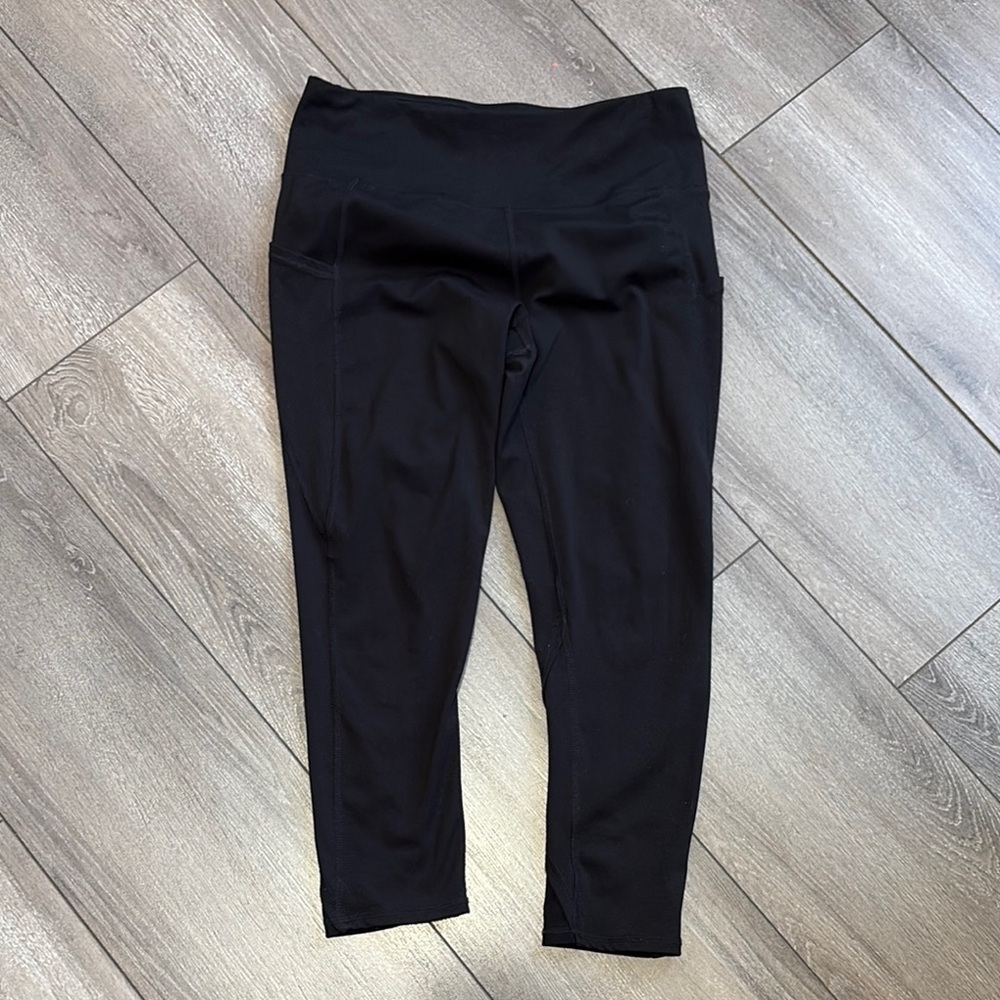 Head Black Cropped Athletic Leggings